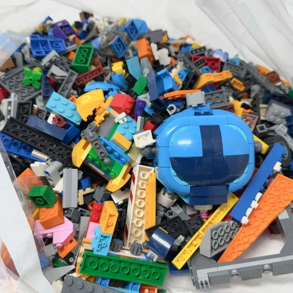 LEGO Bulk Lot 4lb Mixed Bricks Plates Wheels Disney Stitch Parts Multicolor